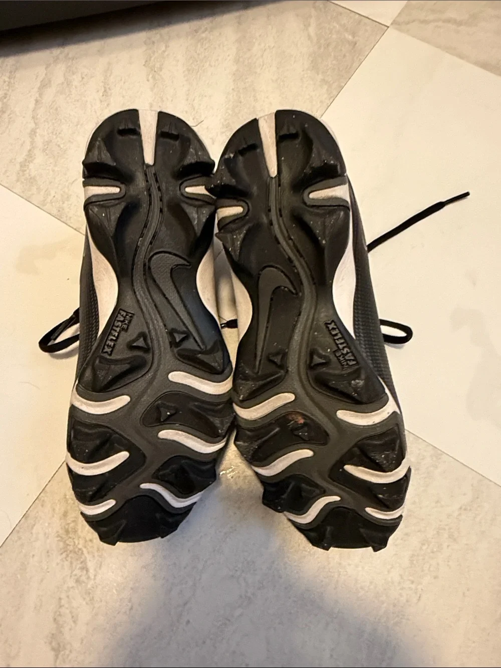 Nike Kids Black and White Football Cleats - Youth Athletic